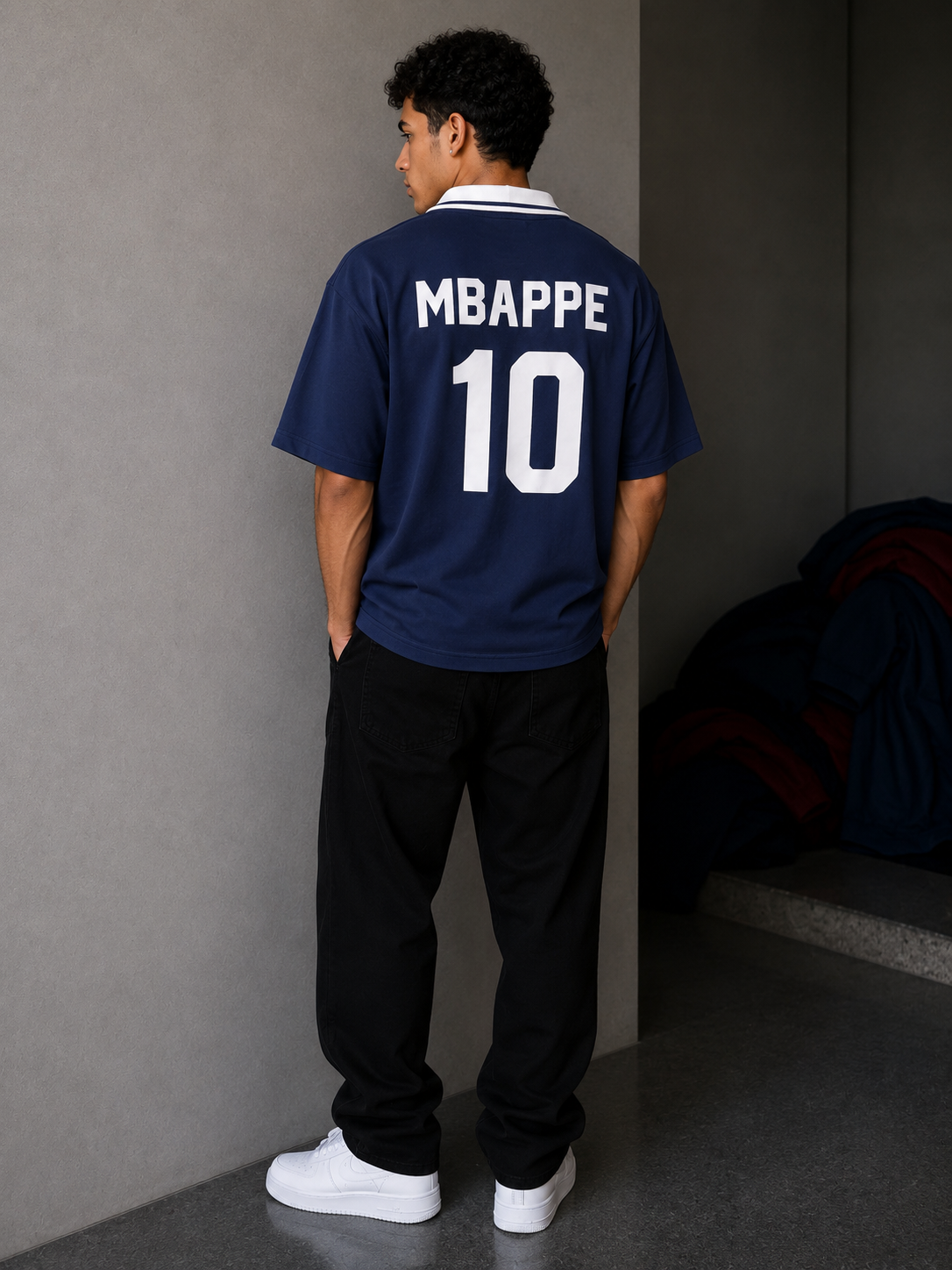 Retro Football Oversized Polo T-Shirt