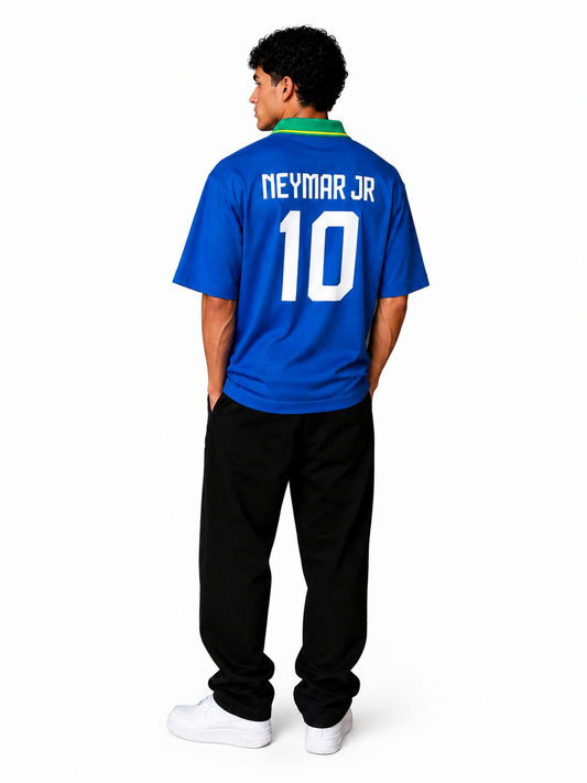 Retro Football Oversized Polo T-Shirt