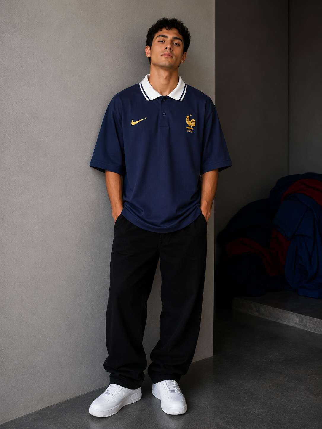 Retro Football Oversized Polo T-Shirt