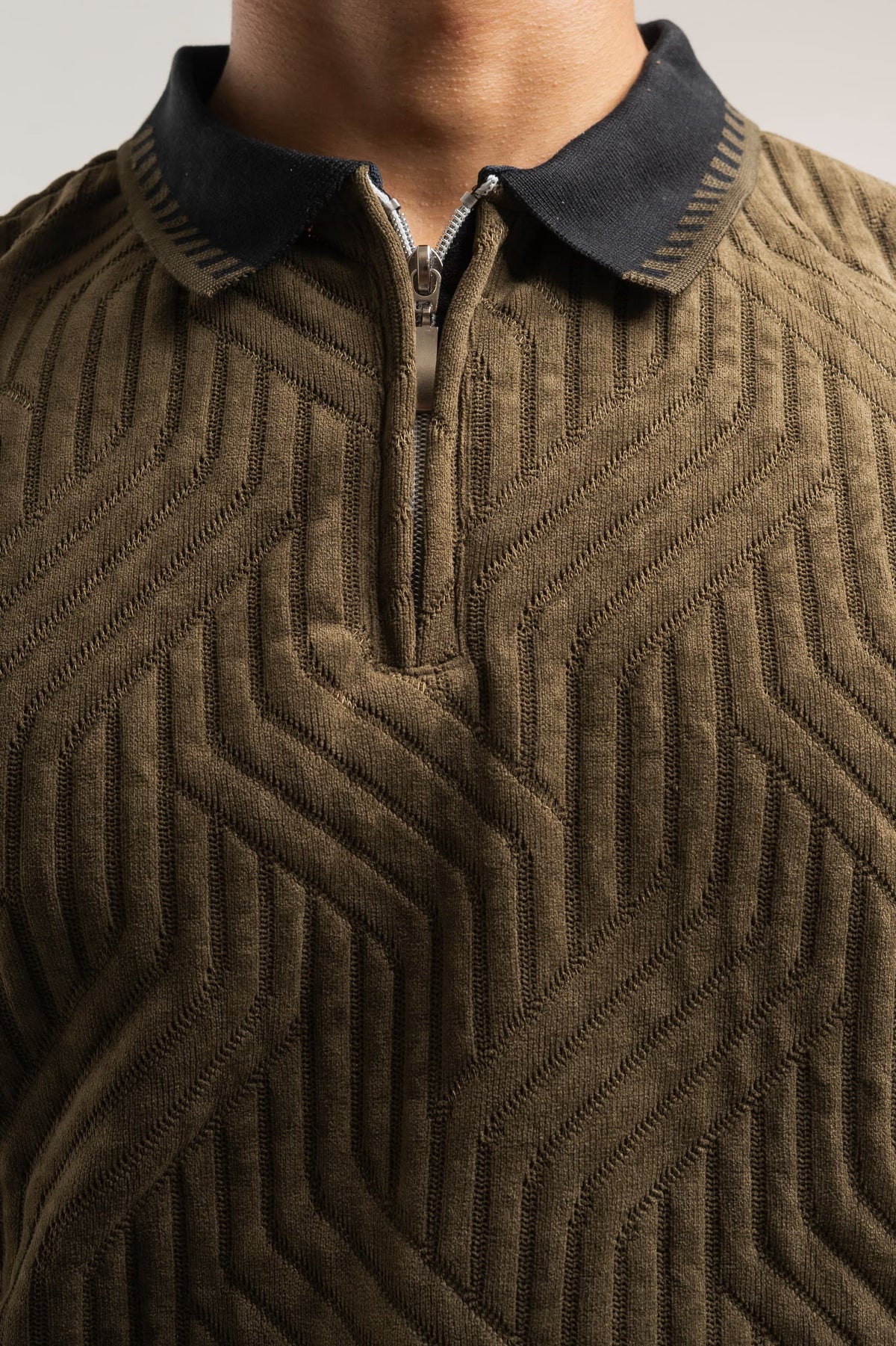 retro knit polo Tshirt