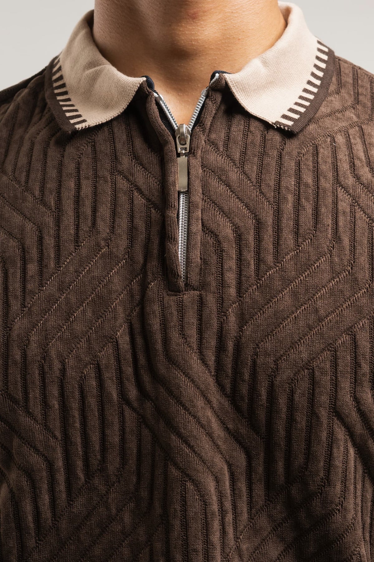 retro knit polo Tshirt