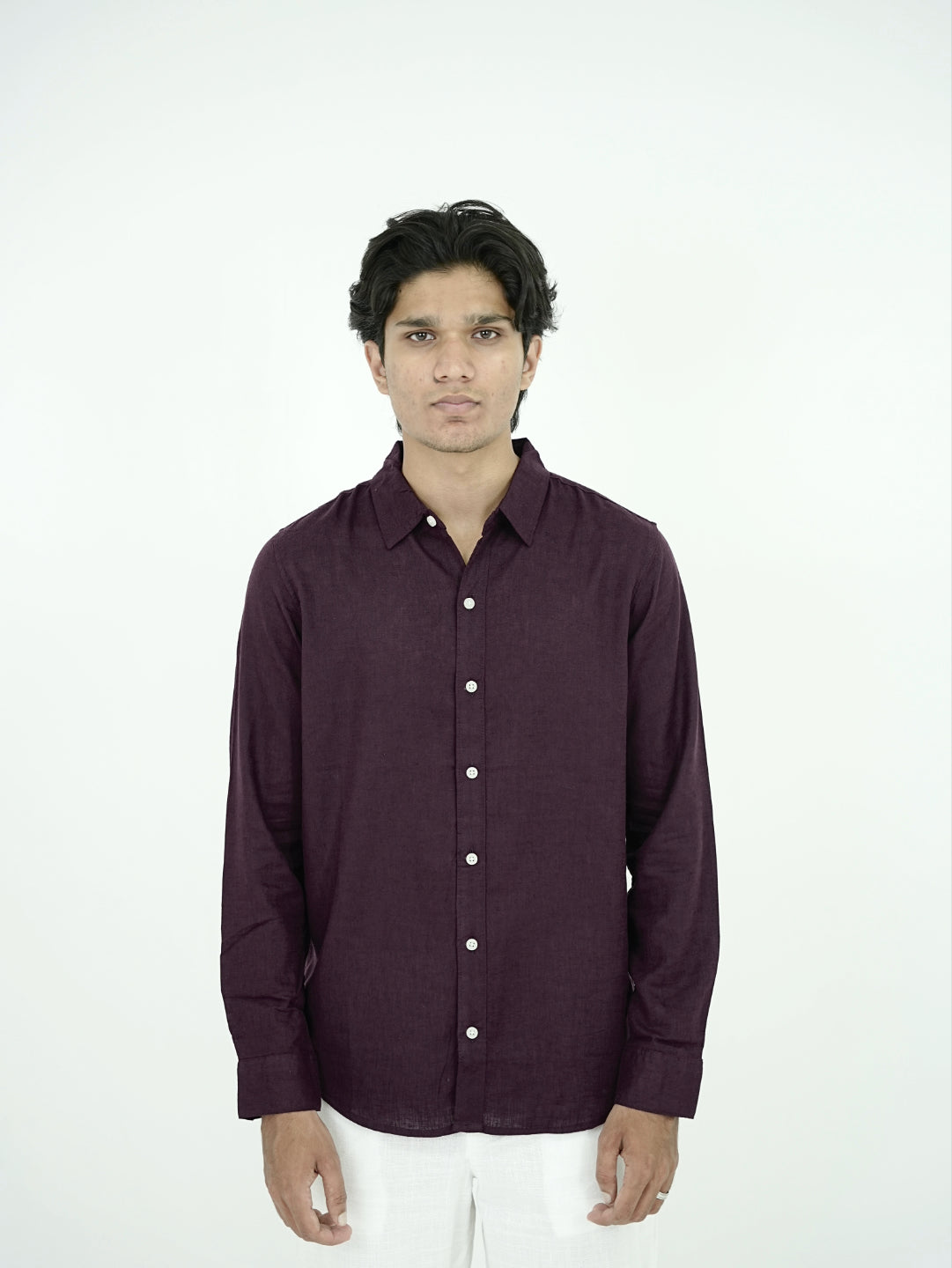 plain linen shirt