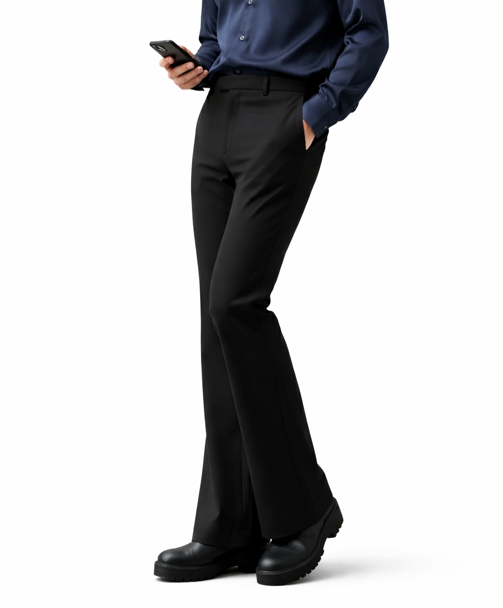 BLACK ARMANI BOOTCUT PANT