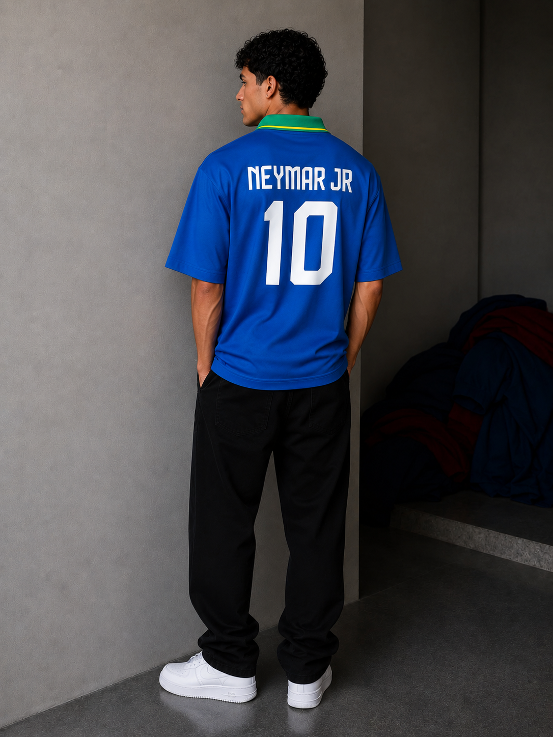 Retro Football Oversized Polo T-Shirt