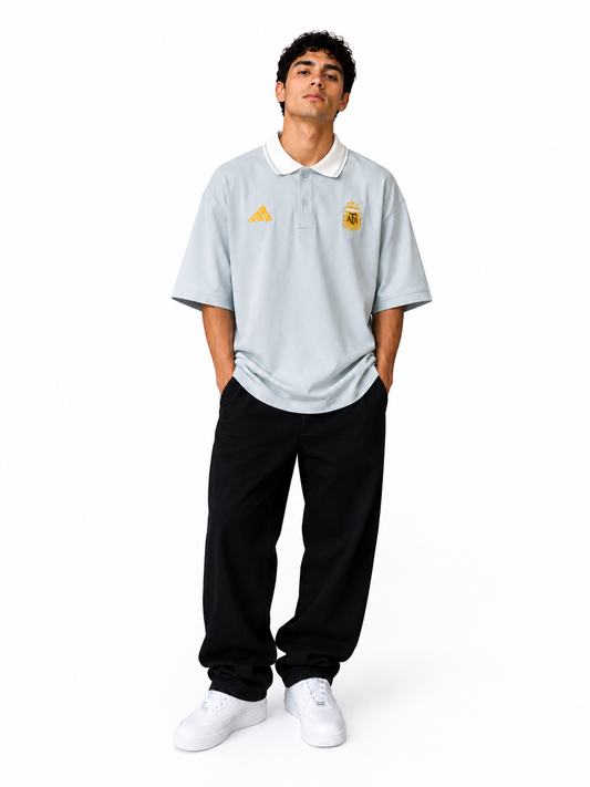 Retro Football Oversized Polo T-Shirt