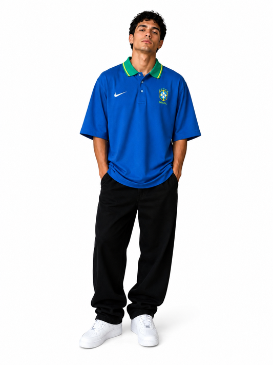 Retro Football Oversized Polo T-Shirt