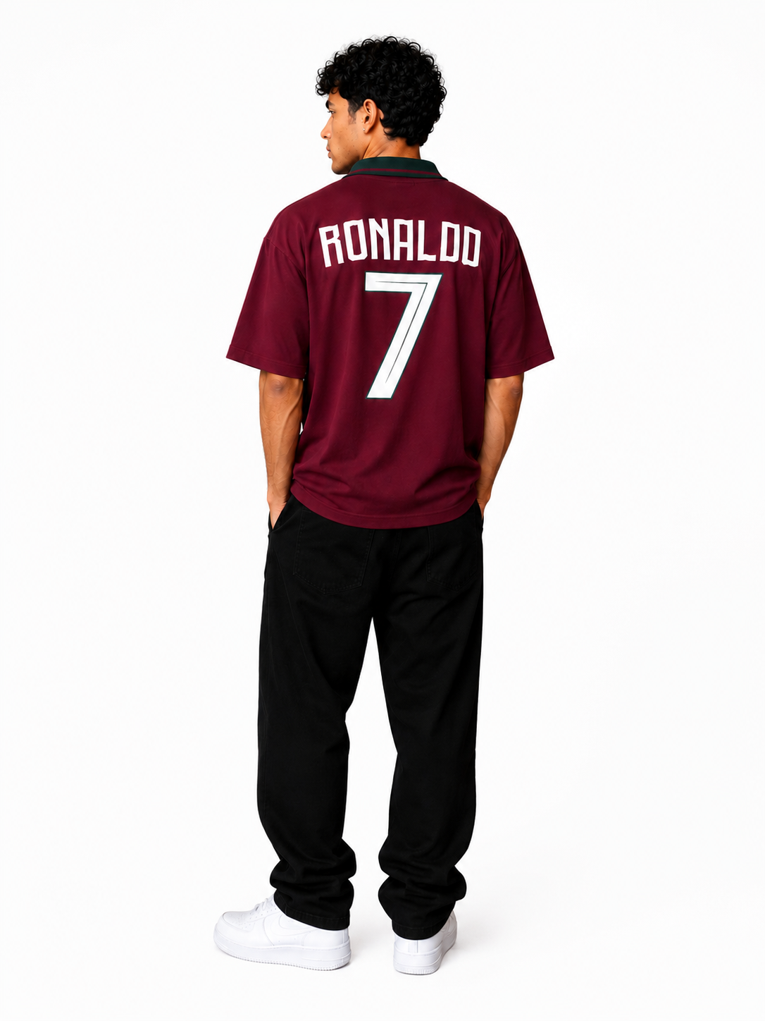 Retro Football Oversized Polo T-Shirt