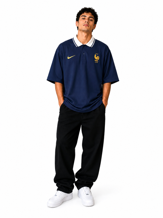 Retro Football Oversized Polo T-Shirt